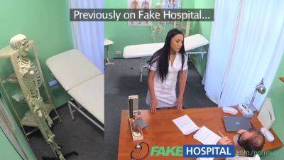 Slim patient begs for a hard dick after catching doctor's boner in fakehospital POV - sexu.com